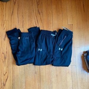 Boys Nike and UA joggers bundle